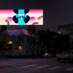 Wong Ping’s Screen Shaver (2014/2023) in on view on Sunset Boulevard, organized by City of West Hollywood's Moving Image Media Art Program (MIMA).