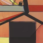 Thomas Scheibitz abstract painting detail view