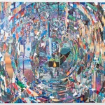 Sze painting collaged