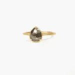 Gabriella Kiss, Pear Black Lacy Diamond Ring