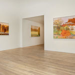 Wolf Kahn, Pale Purple Sky/Dark Purple Ground, 2016