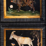 6844 17th Century Italian Ebony and Pietre Dure Table Cabinet