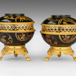 Coulborn antique Pair Pot Pourri Vases Benjamin Vulliamy