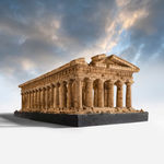 Coulborn antique Carved Cork ‘Grand Tour’ Souvenir Model Temple of Hera Zeus Domenico Padiglione