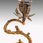 Pair of George III Carved Giltwood and Wrapped Wire Candlesticks In the manner of Thomas Johnson