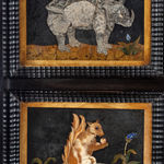 6844 17th Century Italian Ebony and Pietre Dure Table Cabinet