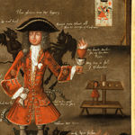 ENGLISH SCHOOL/CIRCLE OF HOGARTH – Satirical portrait of Robert Knight, Cashier of the South Sea Company, or ‘Lucifer’s New Row-Barge’
