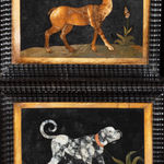 6844 17th Century Italian Ebony and Pietre Dure Table Cabinet