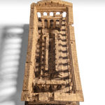 Coulborn antique Carved Cork ‘Grand Tour’ Souvenir Model Temple of Hera Zeus Domenico Padiglione