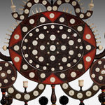 Anglo-Indian Ivory Mounted and Incised Lacquer Dressing Mirror