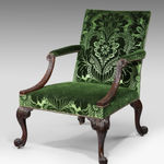 Coulborn antique George II Mahogany Library Armchair