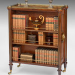 Regency Rosewood Double-sided Bookcase attributed to George Oakley