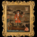 ENGLISH SCHOOL/CIRCLE OF HOGARTH – Satirical portrait of Robert Knight, Cashier of the South Sea Company, or ‘Lucifer’s New Row-Barge’