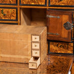 Coulborn antiques 17th century marquetry fall front cabinet on stand