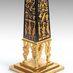 Toleware and Ormolu Egyptian Revival Obelisk