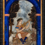 6844 17th Century Italian Ebony and Pietre Dure Table Cabinet