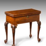 Coulborn antique 18th Century Chinese Export Padouk Harlequin Table