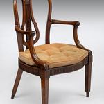 antique Coulborn George III Carved Mahogany Armchair Linnell Chippendale