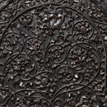 Pair Carved Ebony Cabinet on stand COROMANDEL COAST OR BATAVIA