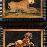 6844 17th Century Italian Ebony and Pietre Dure Table Cabinet