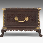 Anglo Indian Carved Sandalwood Box