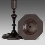 Pair of Turned Lignum Vitae Tapersticks