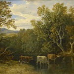 Edmund Thornton Crawford RSA, On the Esk, 1875