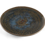 William Plumptre, Slip decorated plate with blue glaze