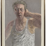 Avigdor Arikha, Self portrait in white vest, 1987