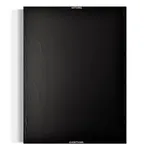 A vertical black and white typographic painting titled "Nothing for everything," featuring the word "NOTHING" painted in white at the top and "EVERYTHING" at the bottom against a deep, textured black background.