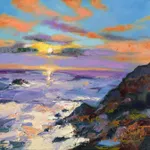 Judith Bridgland, Wildflowers in Blue Vase