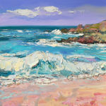 Judith Bridgland, Wildflowers in Blue Vase