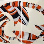 Sydney Albertini, Movement Black / Yellow Squares, 2025