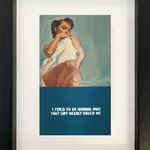 Artist Mr Controversial original framed book blue iI tried to be normal once that shit nearly killed me, Turner Art Perspective, Essex Chelmsford Gallery