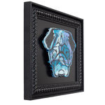 Lhouette, Andrew Milk, Artist, Collaboration, Pug Face, Original, Poured Paint, Panel Work, Framed, Turner Art Perspective Gallery