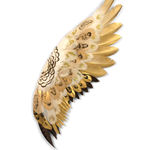 Cassandra Yap, To The Sun and Back, Artist, Art, Gold, Feathers, Gold leaf, Pin Up Girls, Turner Art Perspective, Essex Chelmsford Art Gallery