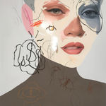 Preston Paperboy artist Fatale series Original painting on canvas girl & graffiti Turner Art Perspective Essex Art Gallery