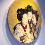 Gavin Mitchell British artist Playgirls Playboys Yellow Geisha Girls Playboy panel Turner Art Perspective Essex Art Gallery