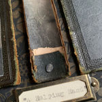 Vintage wooden story box, photographed x-ray hand