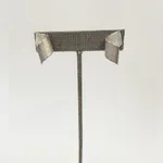 sculptural earrings – small waves - in recycled sterling silver - sculptural jewellery by artist Ute Decker