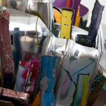 Crumpled up metal sculpture