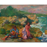 abstracted figurative painting