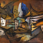 Wolfgang Paalen, Portrait d'Einstein, c. 1940-1941