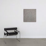 Scalar image of Oil on canvas with small waves of small colorful lines.