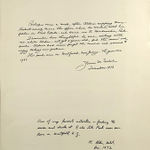 Detail of Two photographs and ink on museum board, both having small black and white photographs, one has writing surrounding it