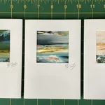 Set of three original art cards 06