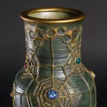Amphora, Gres Bijou Series Butterflies & Spiderwebs Semiramis Vase, 1904-1906