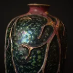 Amphora, Gres Bijou Series Butterflies & Spiderwebs Semiramis Vase, 1904-1906