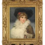 George Henry Boughton (1833-1905), Lady in Furs