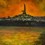 Nigel Brown, One Tree Hill Across the Manukau Orange Version 1973, 1973